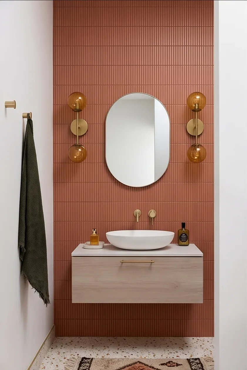 Powder room design by HATd Studio